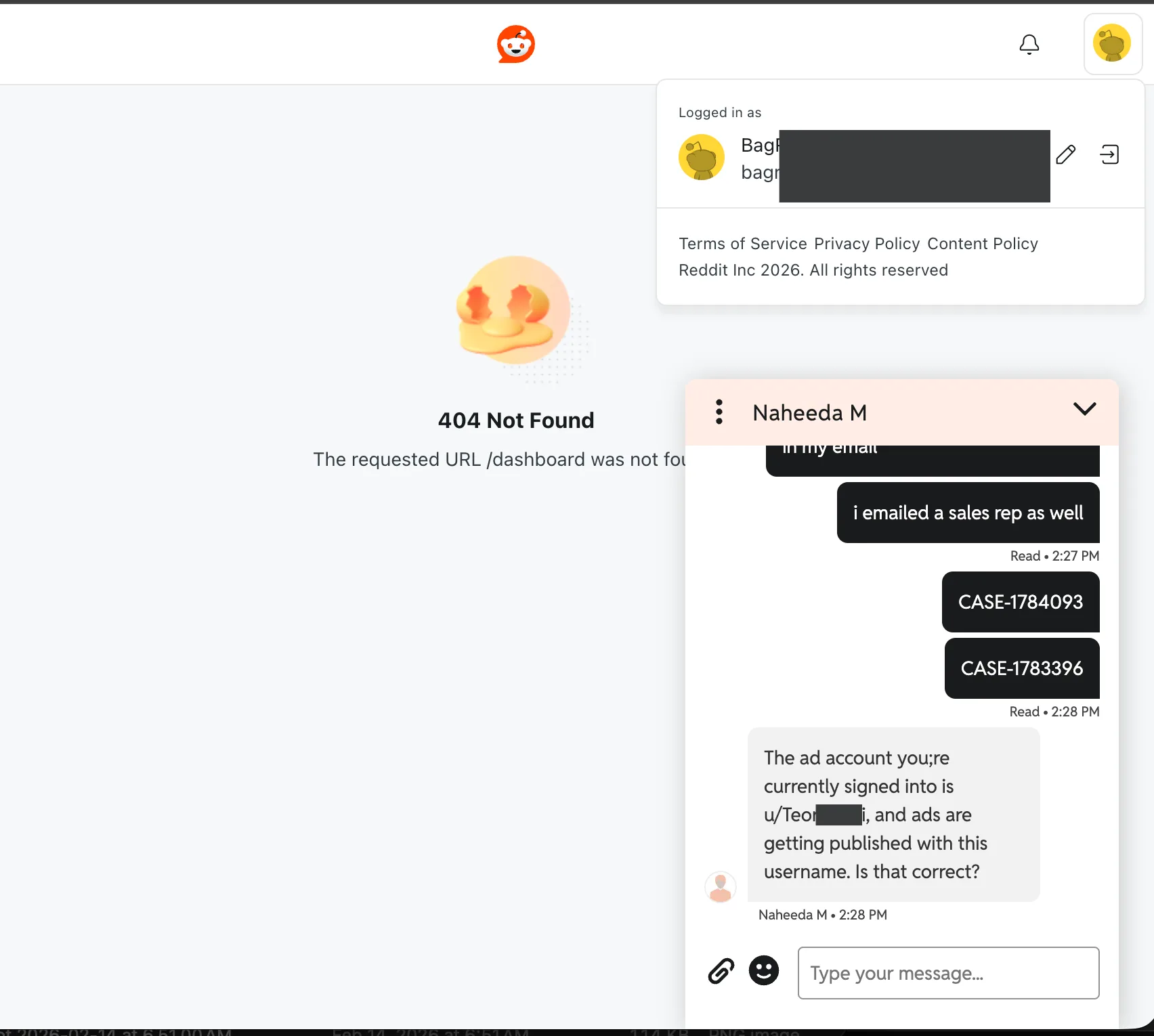 Agent claims I'm signed into someone else's account